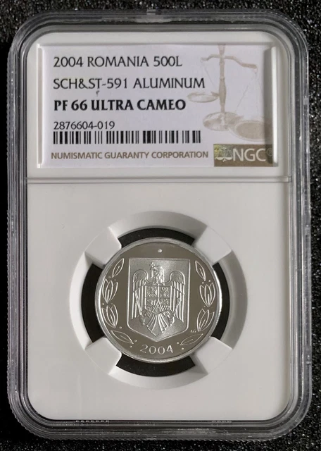 Rumänien 500 Lei 2004 NGC Proof 66 Ultra Cameo