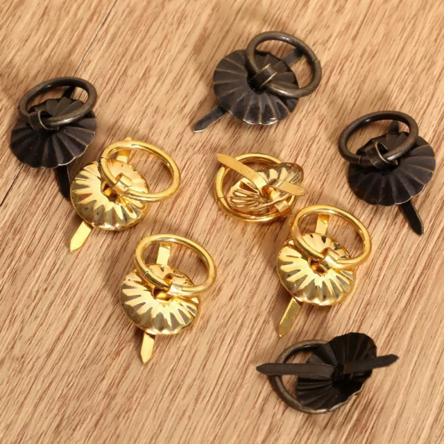Jewelry Box Wooden Dresser Cabinet Knob Drawer Ring Pull Handle Hardware 4/12PCS