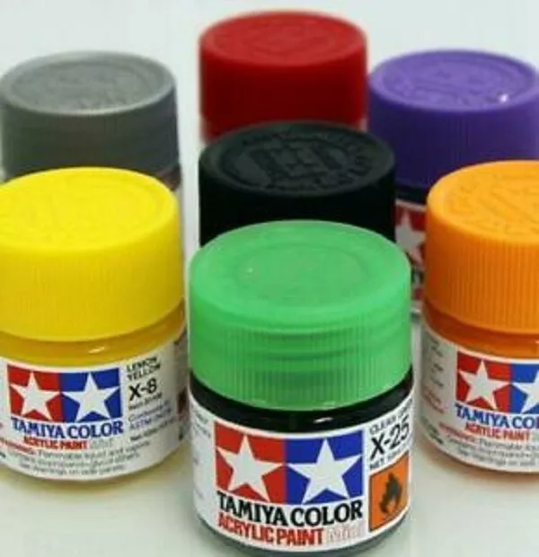 Tamiya Colori Acrilici Lucidi e opachi Primer Gamma colori completa 10ml