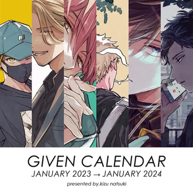 ‘GIVEN’ KIZU NATSUKI 20232024 Calendar / JAPAN Yaoi BL Manga Comics