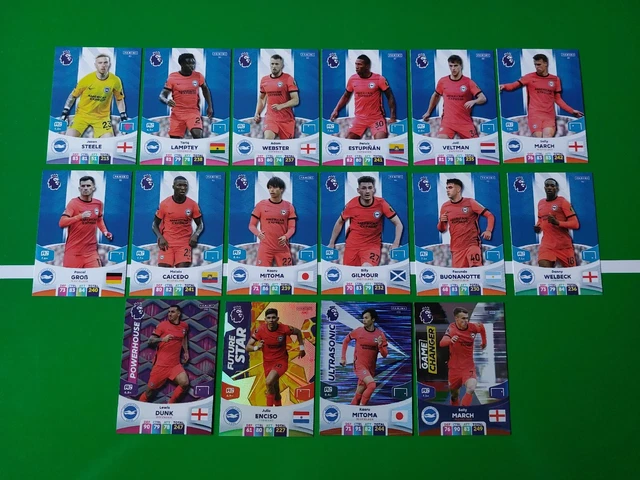 PANINI ADRENALYN XL Premier League 2023/2024 Brighton 16 Card Bundle! £