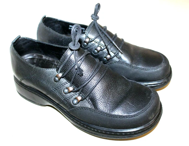 DANSKO WOMENS OXFORD Shoes Sz 7.5 8 38 Black Leather Lace Up 42.19 PicClick