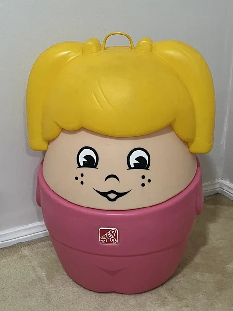 VINTAGE STEP 2 Sturdy Plastic Toy Box Girl 75.00 PicClick AU
