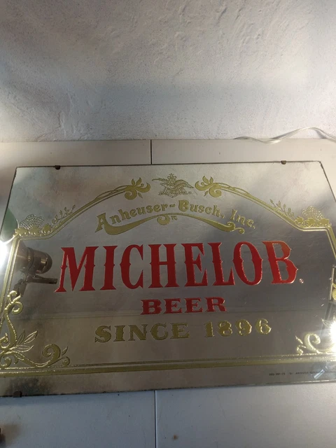 Vintage Anheuser-Busch Michelob Beer Since 1896 unframed Mirror Beer Sign 16x24