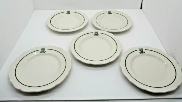 5 Syracuse China Fenway Golf Club 7" Plates