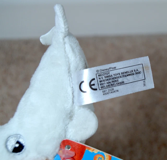 DISNEY PIXAR FINDING Dory Bailey Beluga Whale 4" Inch Soft Plush