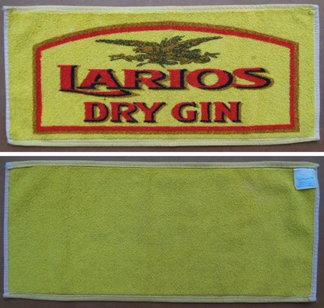 TOVAGLIETTA PUBBLICITARIA PUB / BIRRERIA / BAR - Soggetto marca "LARIOS" DRY GIN