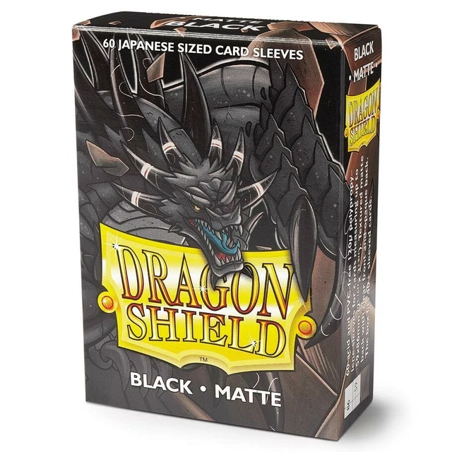DRAGON SHIELDS MATTE Black Japanese Standard Deck Protector Card
