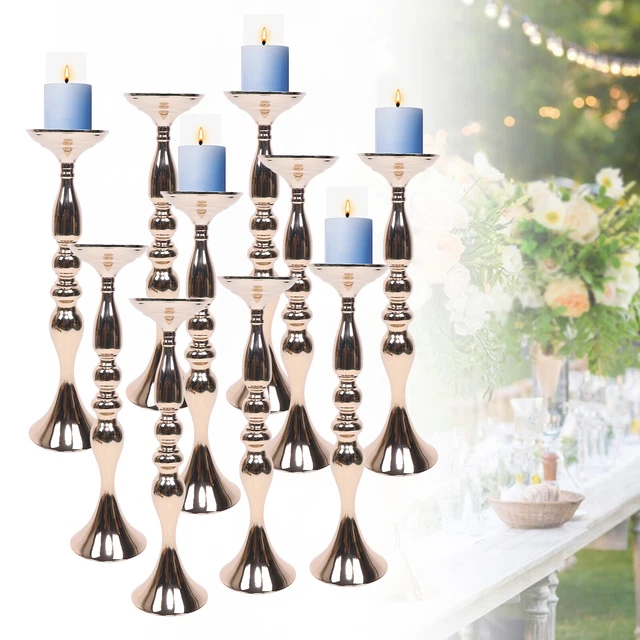 10x candelabro dorado candelabro botellas jarrones candelabro decoración de boda