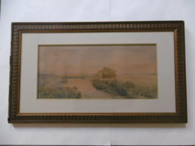 Alphonse REY Aquarelle originale Martigues Bordigue du Roy Ecole provençale Ziem