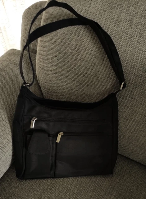 Sac à Main Vintage EDOARDO GIANNOTTI – Noir Simili Cuir – Élégance Femme