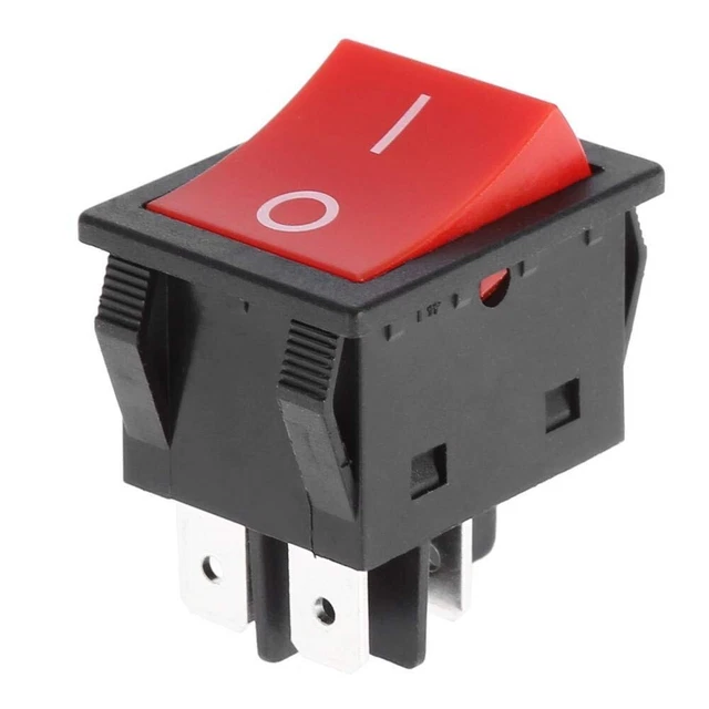 Welding Machine Power Switch 30A 250V-AC Electric Heater Switch 4Pin Red LED