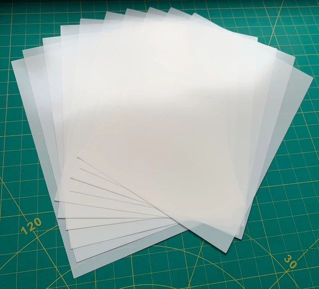 10 Stück Mylar Schablone Modellbau Stencil Airbrush Plotter Folie 30x20cm A4 !