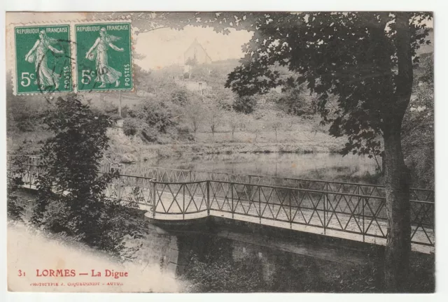 LORMES - Nievre - CPA 58 - la Digue