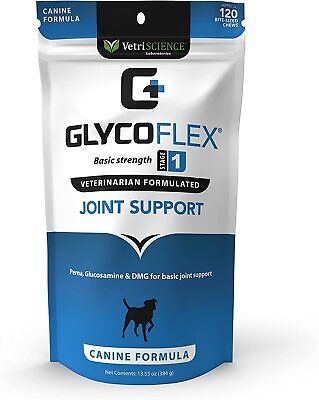 Vetriscience Glycoflex Hip & Joint Supplement with Glucosamine for Dogs, 120