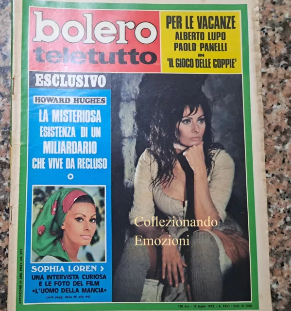 Bolero Teletutto n.1315 del 1972-Sofia Loren-Celentano-Bice Valori-Mina-