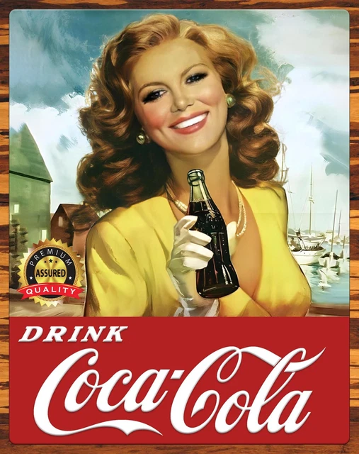DRINK COCACOLA Coke Restored 1950s Metal Sign 11 x 14 27.99