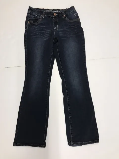 Justice Premium Jeans Juniors Size 12 1/2 Blue Straight Slim Low Rise Pants