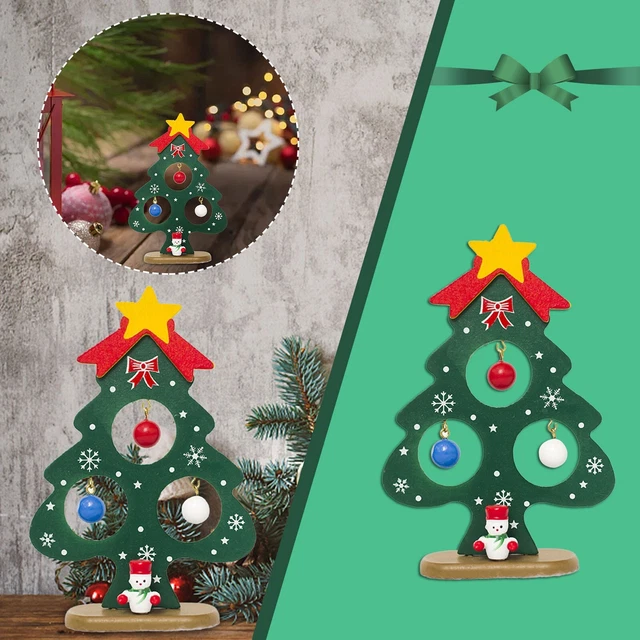 Mini Wooden Christmas Tree Desktop Christmas Tree Tabletop Small Christmas Tree