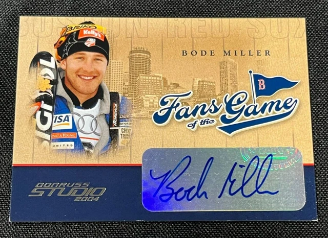 2004 Donruss Studio Fans of the Game Bode Miller FG-3 Autograph Card AA