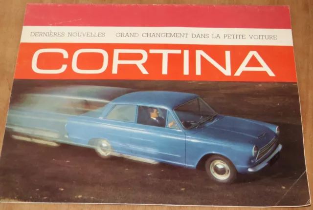 Brochure dépliant technique et publicitaire Ford Consul Cortina 1962