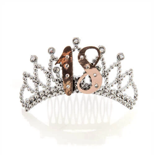Tiara 18a oro rosa e argento NUOVISSIMA