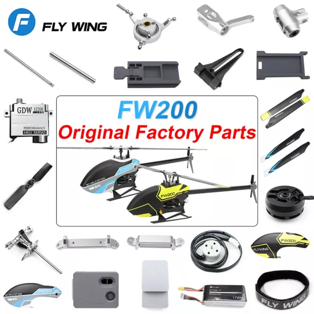 FLYWING FW200 RC Helicopter Parts Install Plate Tail Blade Strap Canopy Blade