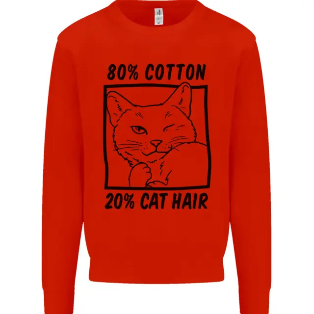 Felpa maglione parte cotone peli di gatto divertente da uomo 7