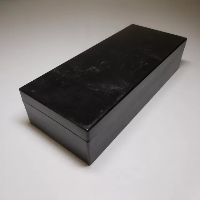 Caja Negra Cofre Rectangular Box Baquelita Vintage Arte Deco Casa Francia N7944