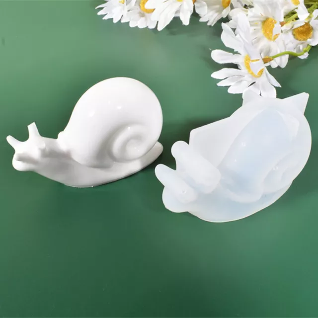 Hágalo usted mismo Molde de Resina Epoxi Cristal Caracol Pequeño Animal Moldes de Silicona Fundición M-lk