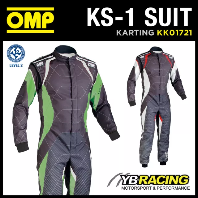 Sale! Kk01721 Omp Kids Ks-1 Ks1 Kart Karting Suit Cik-Fia Level 2 Junior Bambino