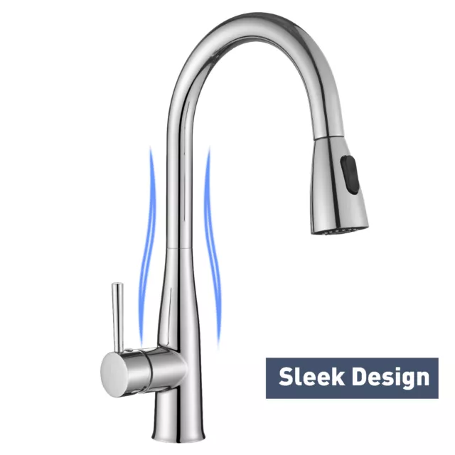 Decaura tall kitchen tap sink mixer laundry faucet pull out chrome 360° swivel