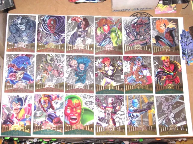 1995 Marvel Metal Silver Flashers Parallel Card Singles Power Grid Updated 2/11 3