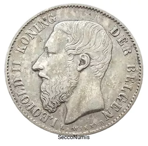 BELGIQUE. Léopold II 50 Centimes 1886 (FLAMAND) QUALITÉ !