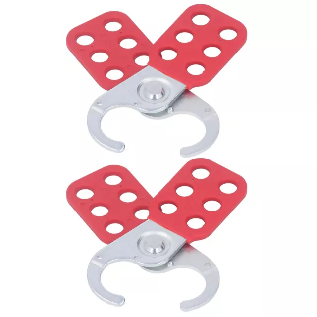 2Pcs Lock Out Tag Out Hasp 6 Hole 1in Diameter High Thickness Steel Plate
