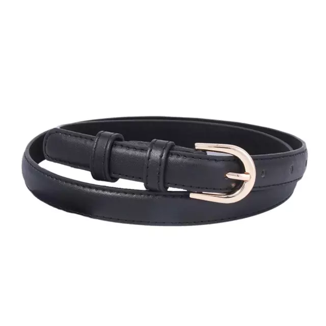 Ceinture en alliage de cuir PU pour hommes et femmes, boucle ardillon, taille d∈