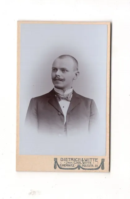 CDV Foto Herrenportrait - Chemnitz 1890er