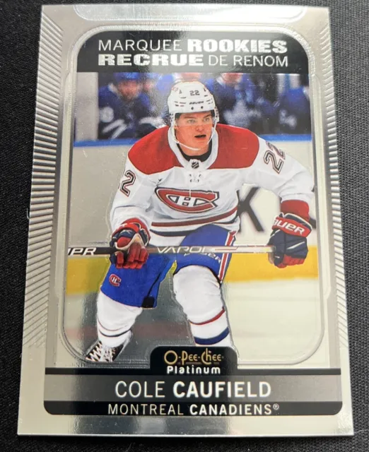 Cole Caufield 2021-22 O-Pee-Chee Platinum Marquee Rookies RC #201 Montreal