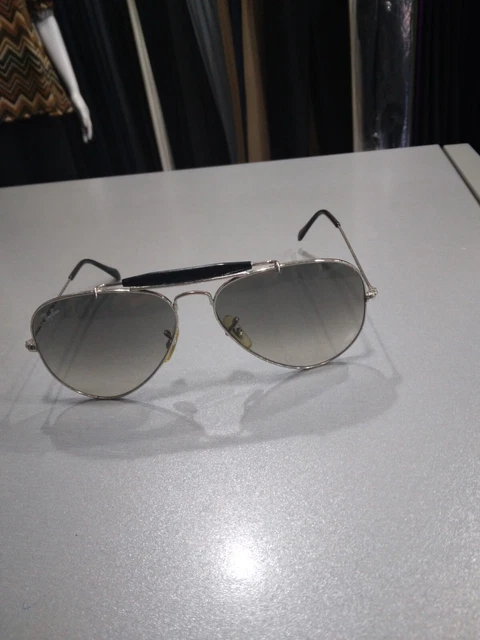 Ray-ban Aviator  Rb3407 Montatura Argento Lenti Fumé Tg 58 Ottime Condiz. A216