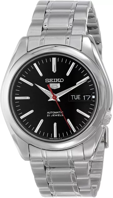 Seiko 5 Automatic Black Dial Stainless Steel Mens Watch SNKL45K1