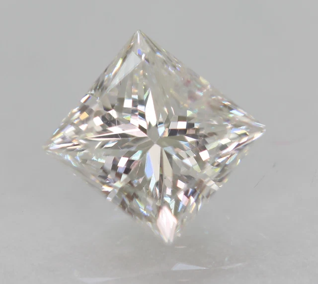Certified 0.74 Carat E VS1 Princess Enhanced Natural Loose Diamond 5.1x4.83m 2VG