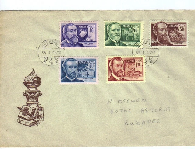 Ungarn, 1955, Bedarfsbrief mit MiNr.1402-1405 + 1407