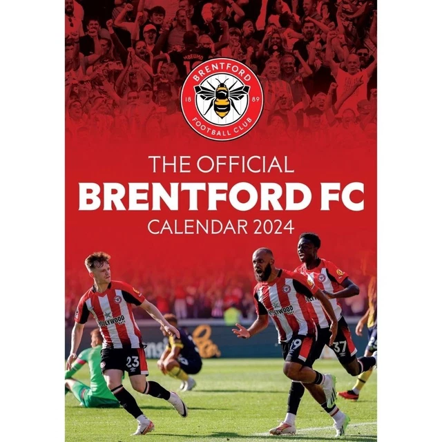 2024 CALENDAR BRENTFORD FC Month to View A3 Wall Hanging Football