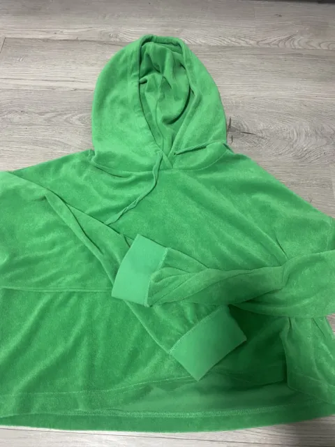 juicy couture kelly green cropped hoodie