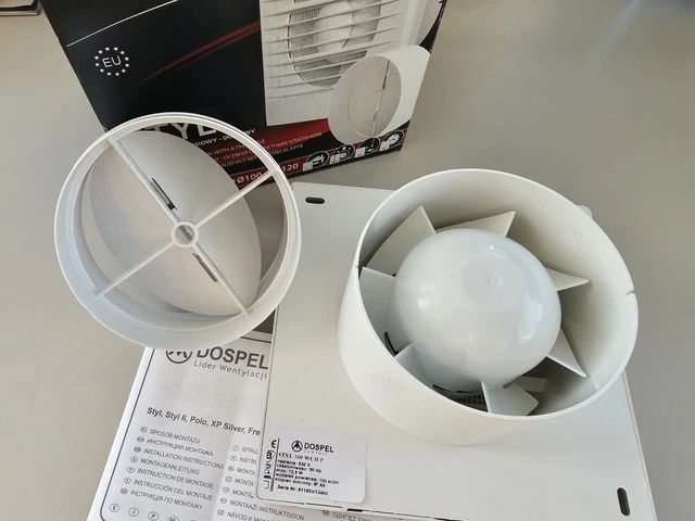 Vlano MOON 100 H Badlüfter Mit Feuchtigkeitssensor & Timer - Leiser Abluftventilator Für Bad Und Küche