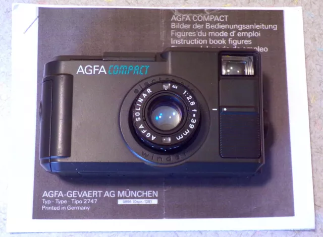 Vintage AGFA COMPACT 35mm Film Camera