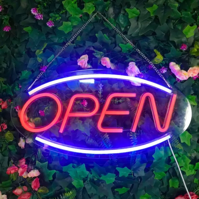 LED Open Shop Sign Neon Display Window Hanging Light for Bar Hotel Restaurant