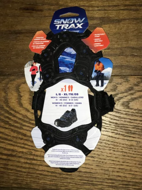 Snow Trax Yaktrax L/XL 41-46 EU 7-11 UK Anti Slip Snow & Ice Grippers - rrp £32