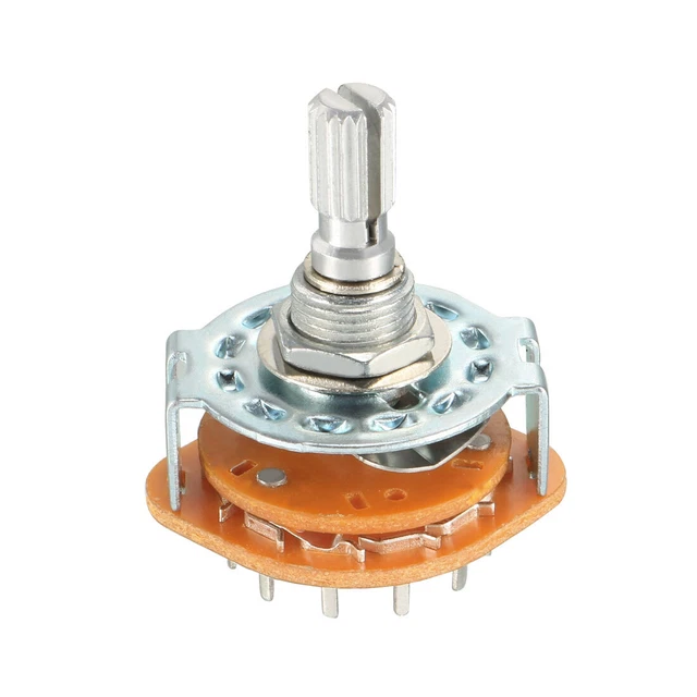 3P4T 3 Pole 4 Position Selectable Single Deck Band Selector Rotary Switch