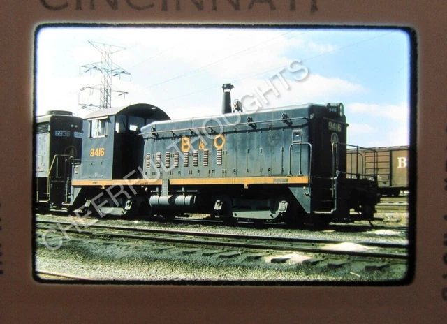 Original  '75 Kodachrome Slide B&O Baltimore Ohio 9416 SW900 Cincinnati    37Q52